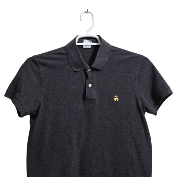 Brooks Brothers 1818 Gray Slim Fit Polo Shirt Sz M - Picture 2 of 11